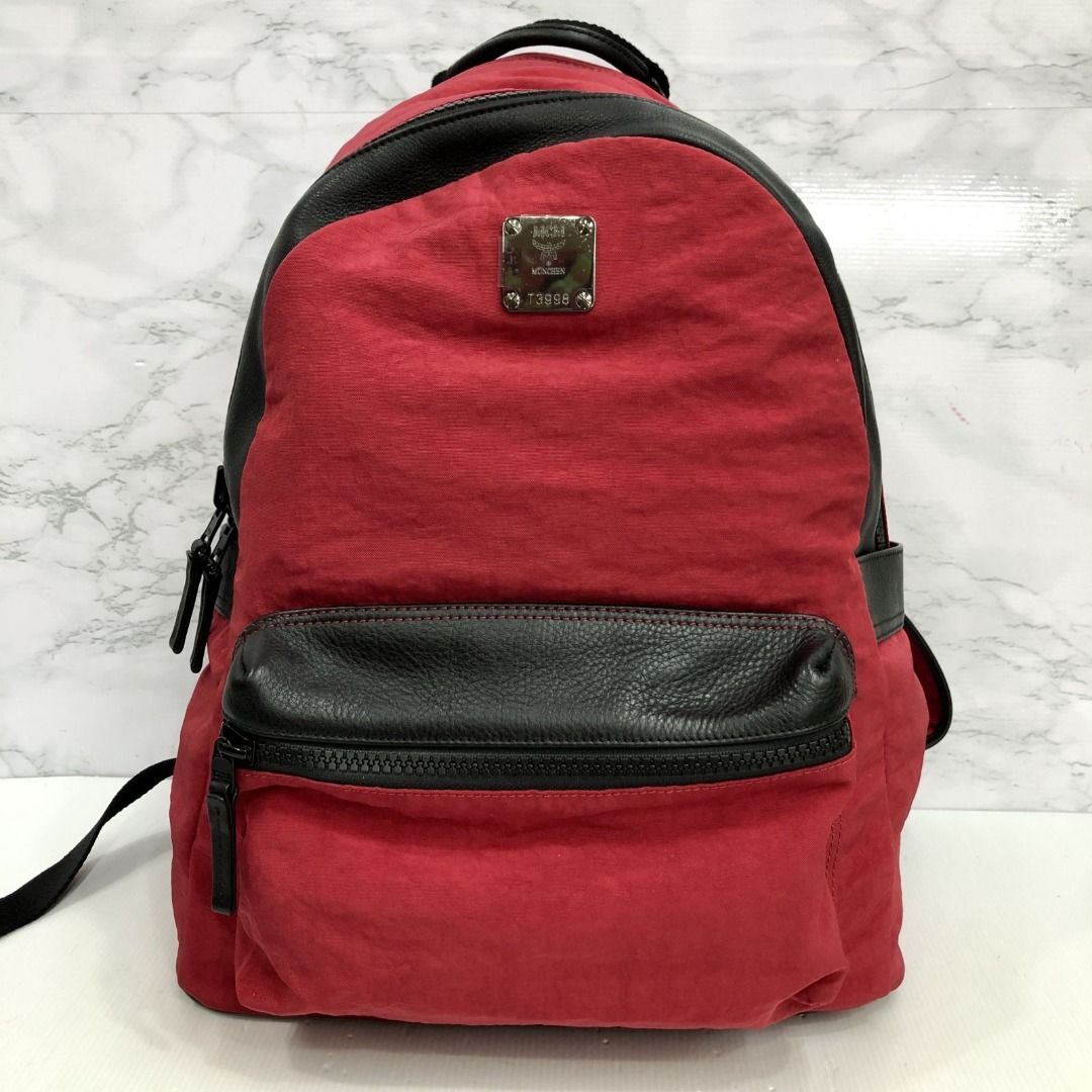 Mcm red shoulder bag discount