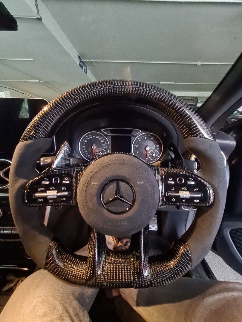 Carbon fiber mercedes steering wheel sale