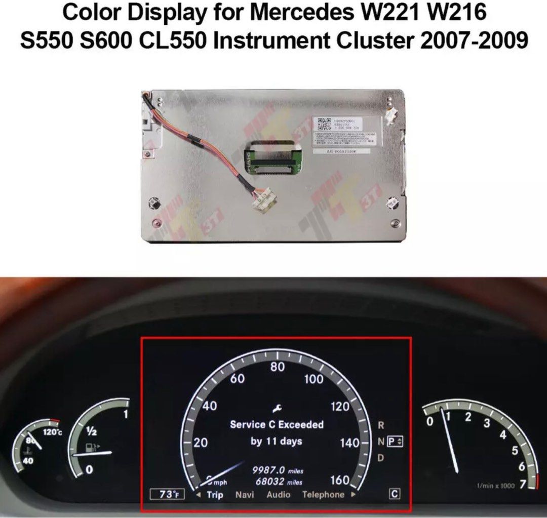 Mercedes W216 W221 CL and S Class Dashboard Meter Instrument Cluster