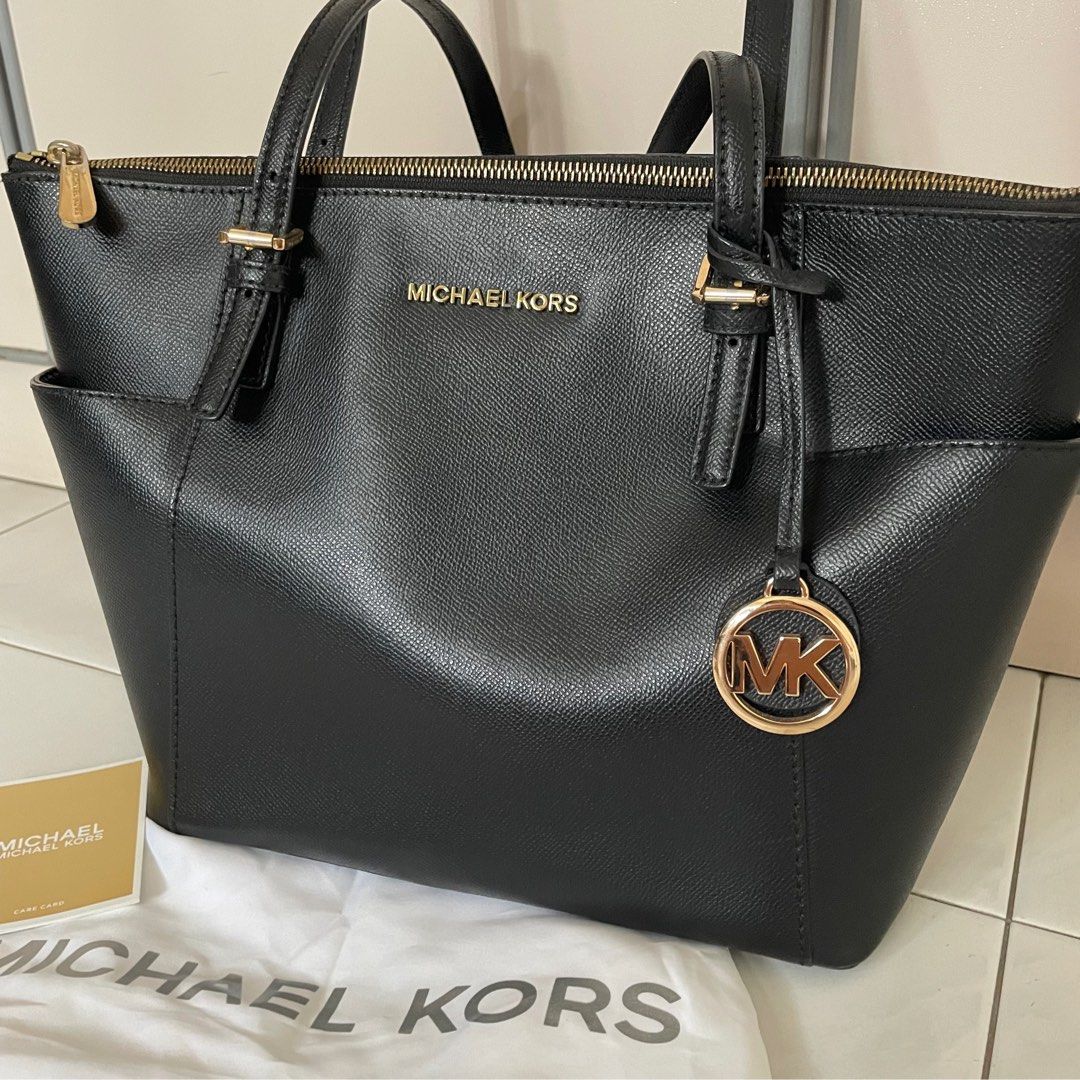 Michael Kors Charlotte large saffiano leather top zip tote bag