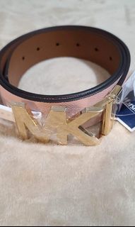 Mk Pink/Brown Reversible Belt