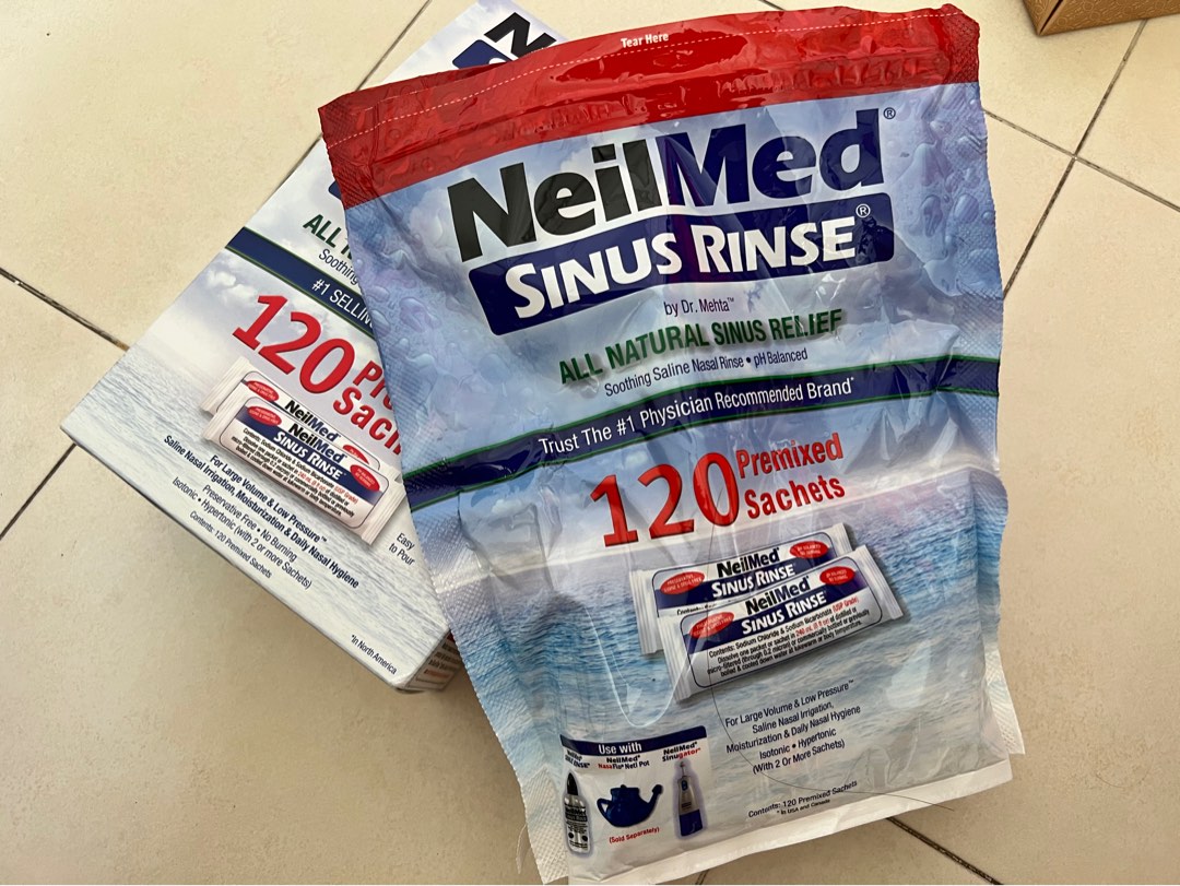 Neilmed sinus rinse premixed sachets, Health & Nutrition, Medical