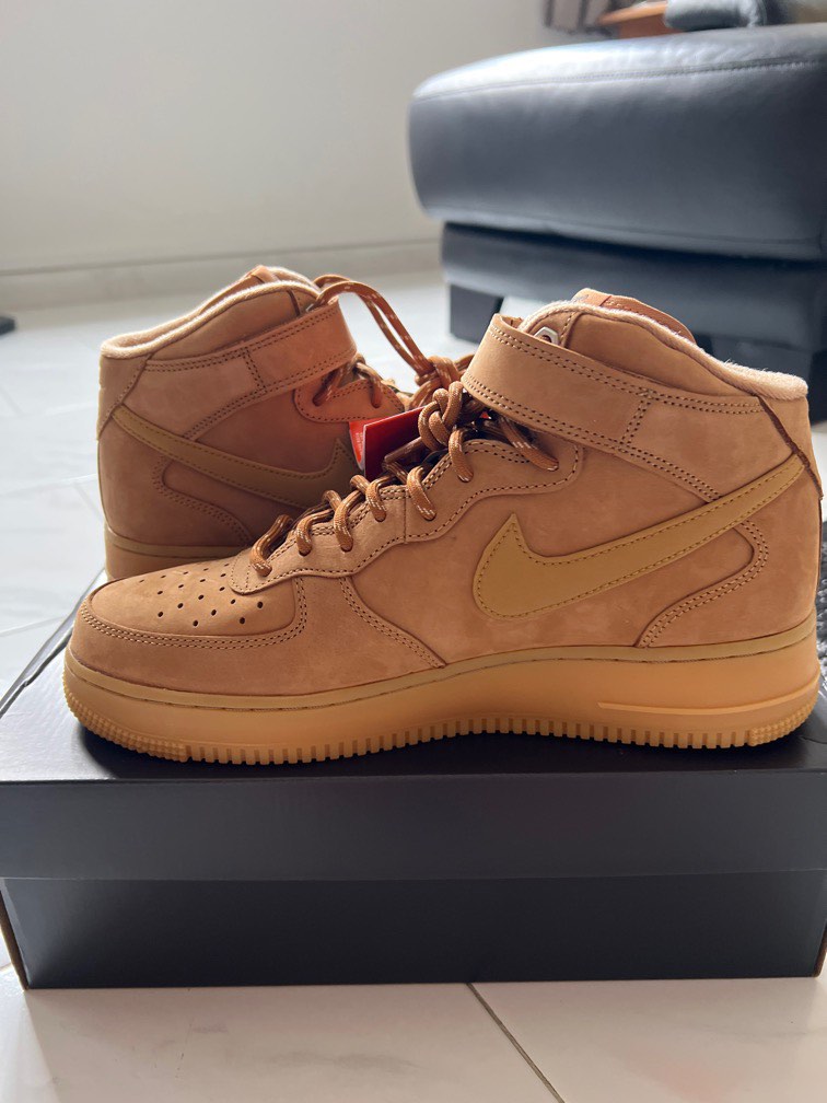 Nike air force clearance 1 mid wheat mens