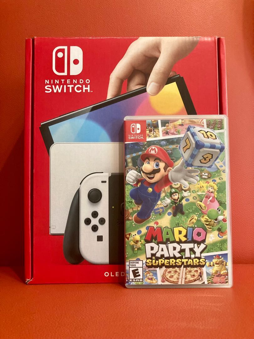 Nintendo Switch OLED + Mario Party Superstars, Video Gaming, Video Game Consoles, Nintendo on
