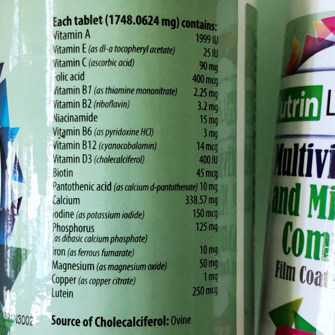 Nutrinlife Multivitamin & Minerals, Health & Nutrition, Health