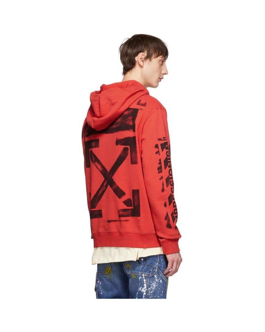 Off white deals diagonal stencil hoodie