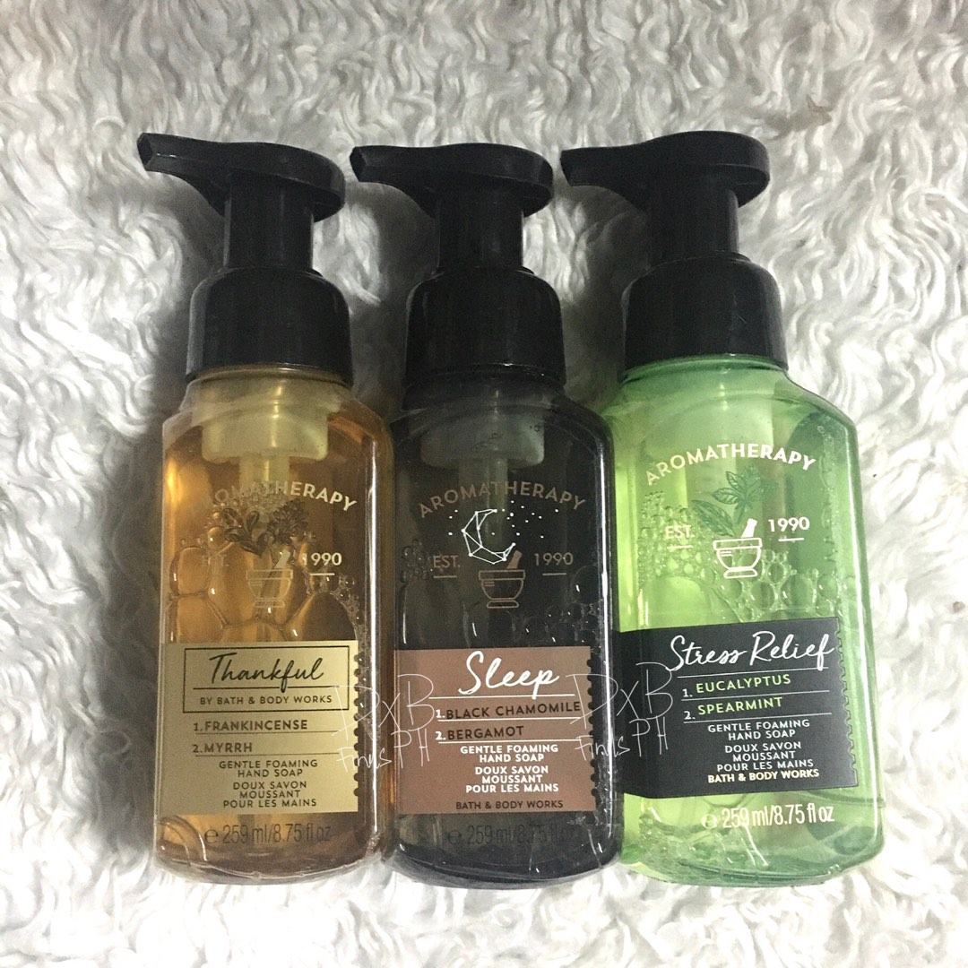 original bath and body works aromatherapy gentle foaming hand soap stress relief sleep thankful