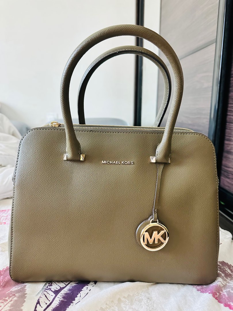 Michael kors houston medium clearance crossgrain leather satchel