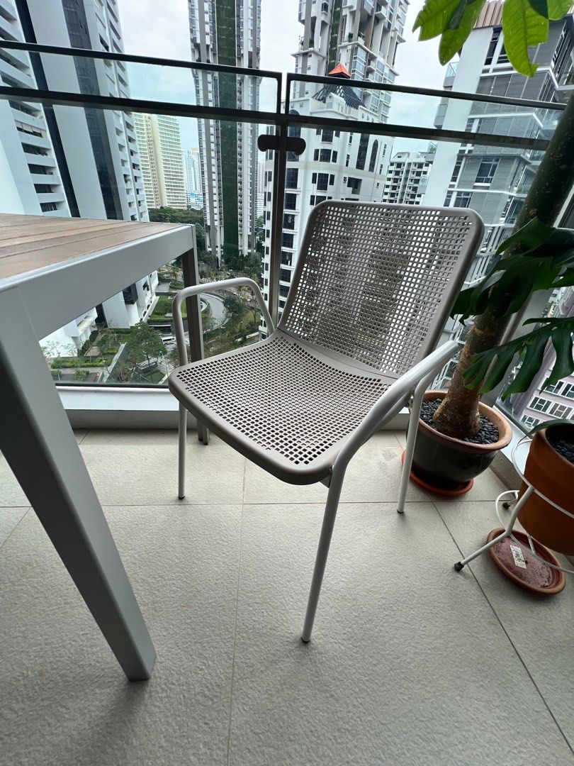 Outdoor chairs and table set from ikea, Furniture & Home Living