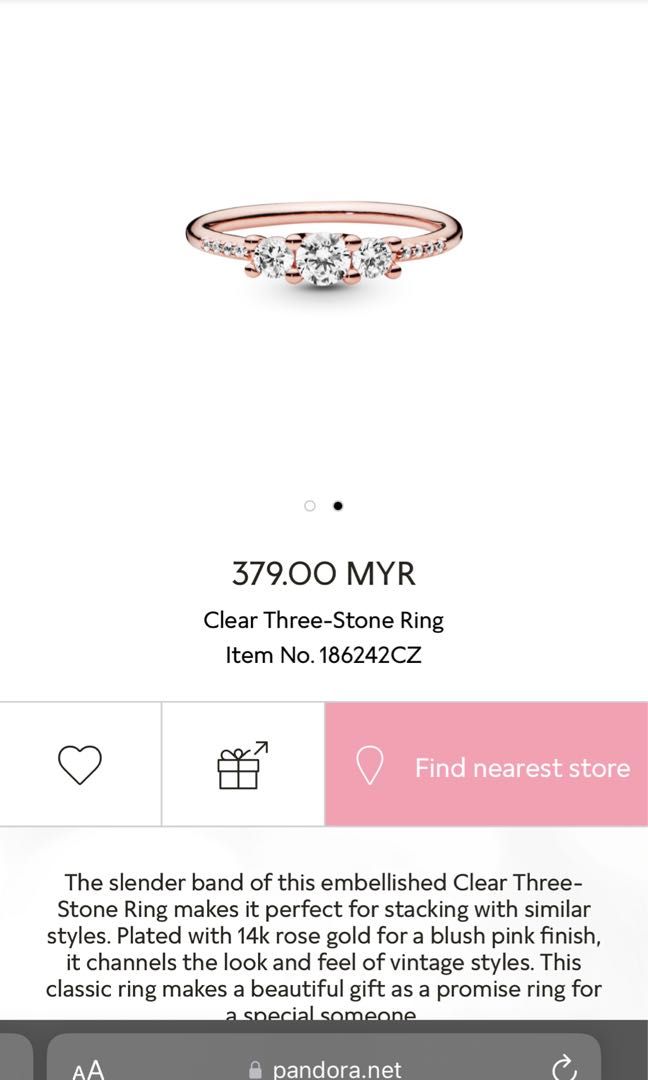 Pandora band top of stones ring