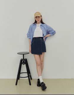 Pazzo斜裙片設計牛仔短裙