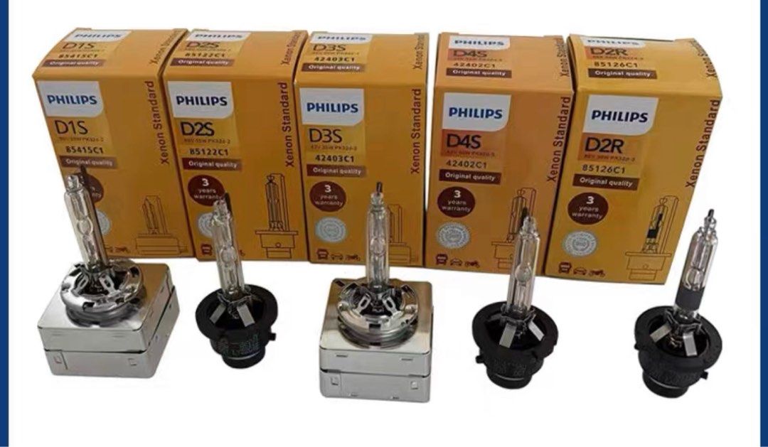 Philips Xenon D1S D2S D2R D3S D4S D4R D5S HID Headlight Bulb Quality Xenon  Standard., Car Accessories, Electronics & Lights on Carousell