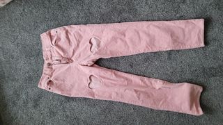 Pink heart cutout pants