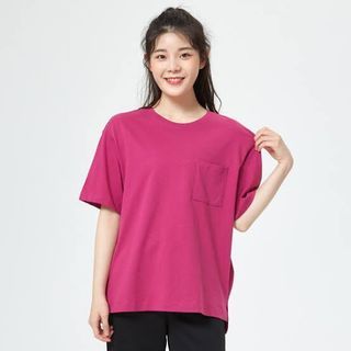PL !! SPAO Oversized Magenta Tshirt