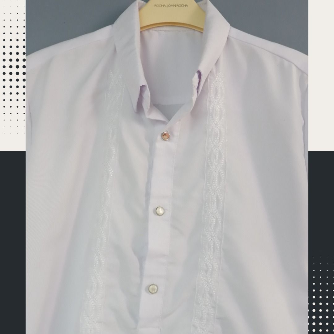 Polo Barong for Men, Men's Fashion, Tops & Sets, Formal Shirts on Carousell