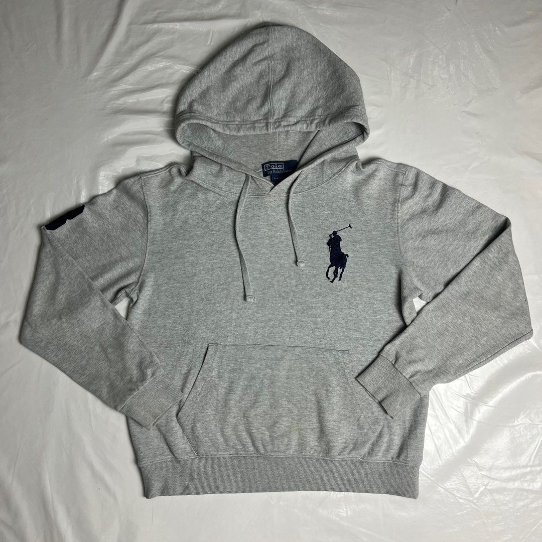 Mens grey ralph cheap lauren hoodie