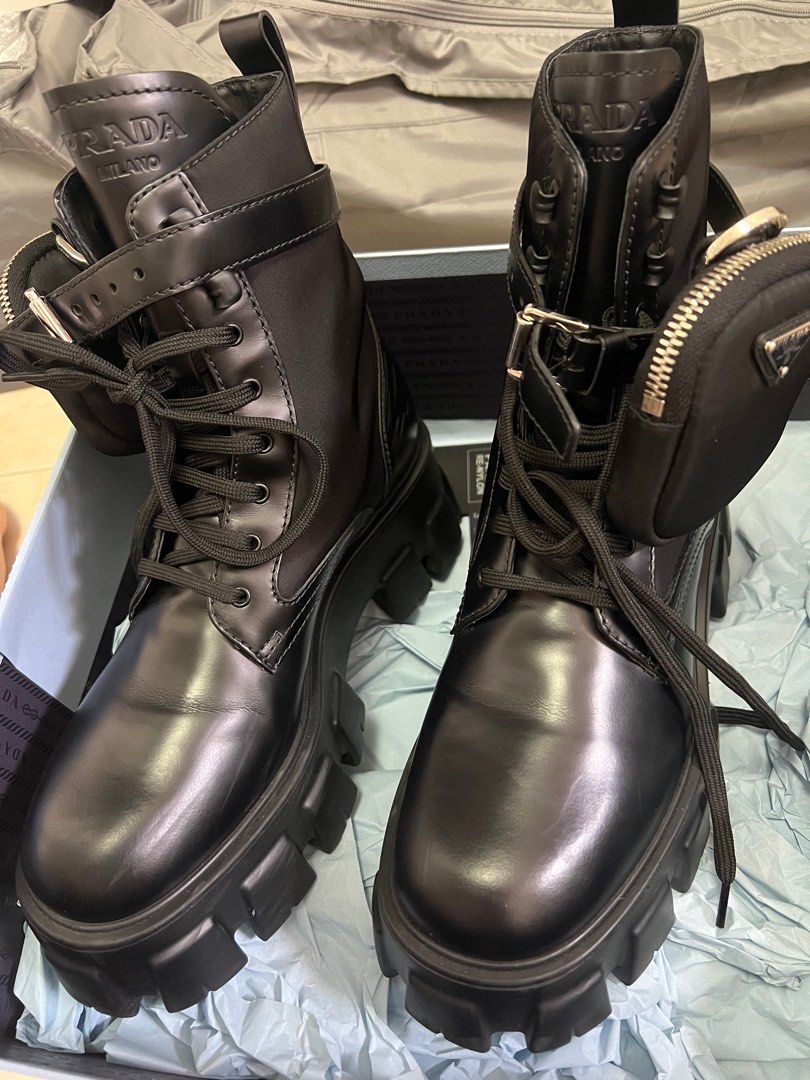 Prada boots best sale with pouch dhgate