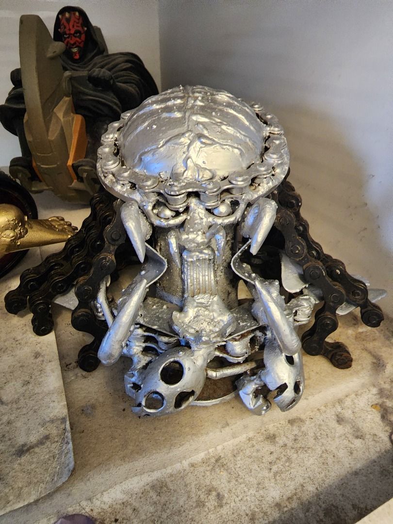 Predator heads and motorcycle handmade metal sculptures, Hobbies & Toys ...