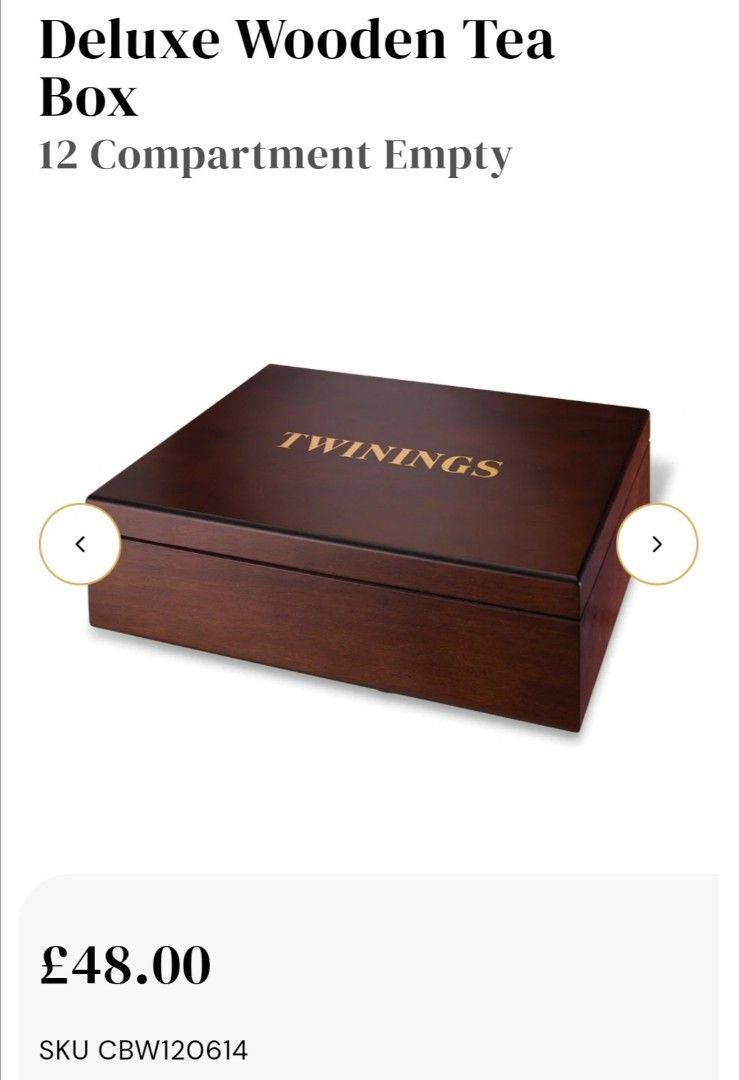 ‼️SALE‼️Twinings Deluxe Wooden Tea Box (12 Compartments)