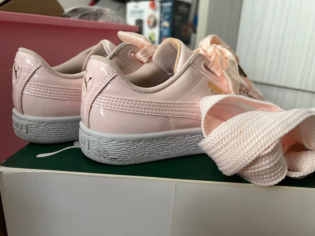 Puma heart pink sale
