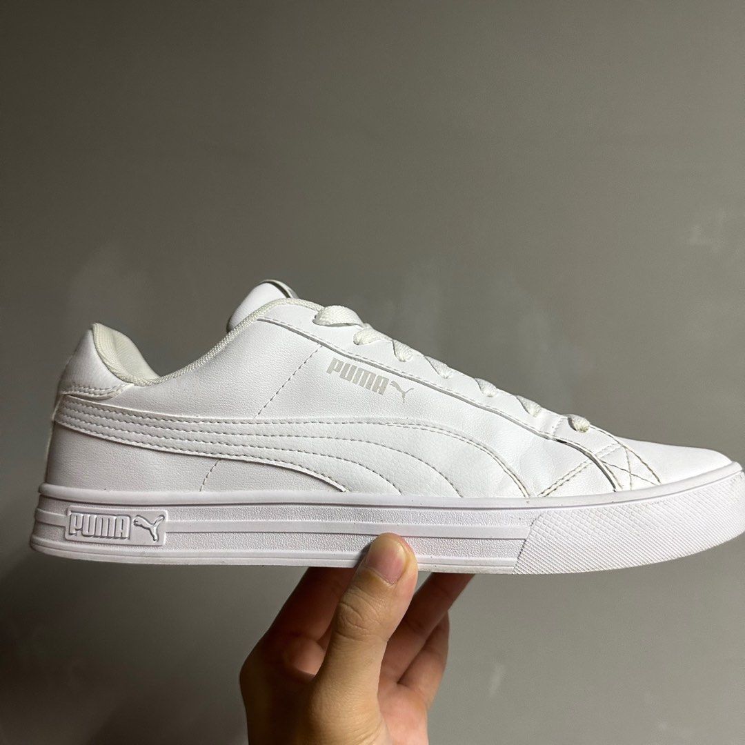 Puma Smash Vulcanised V3 Low Trainers White