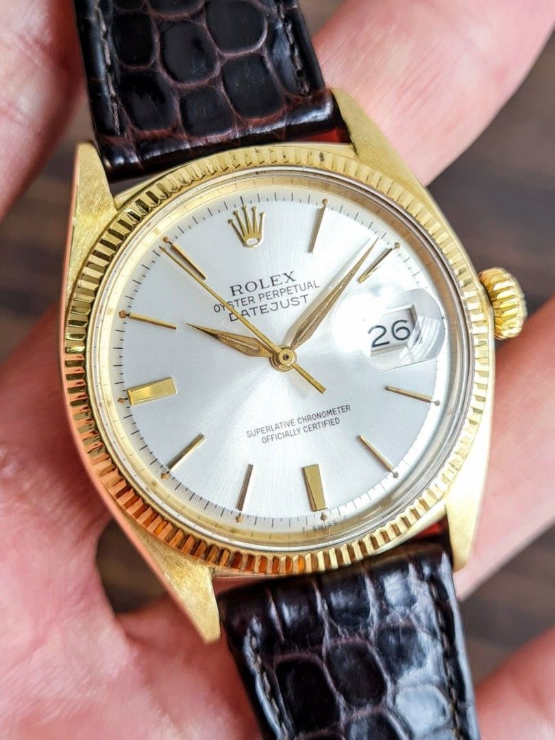 Rare 1962 B P Rolex Oyster Perpetual Datejust 1601 Automatic