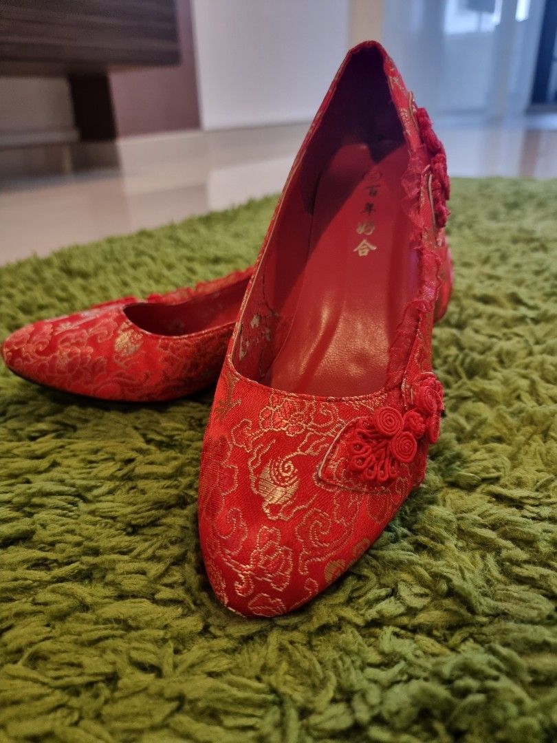 Red short clearance heels