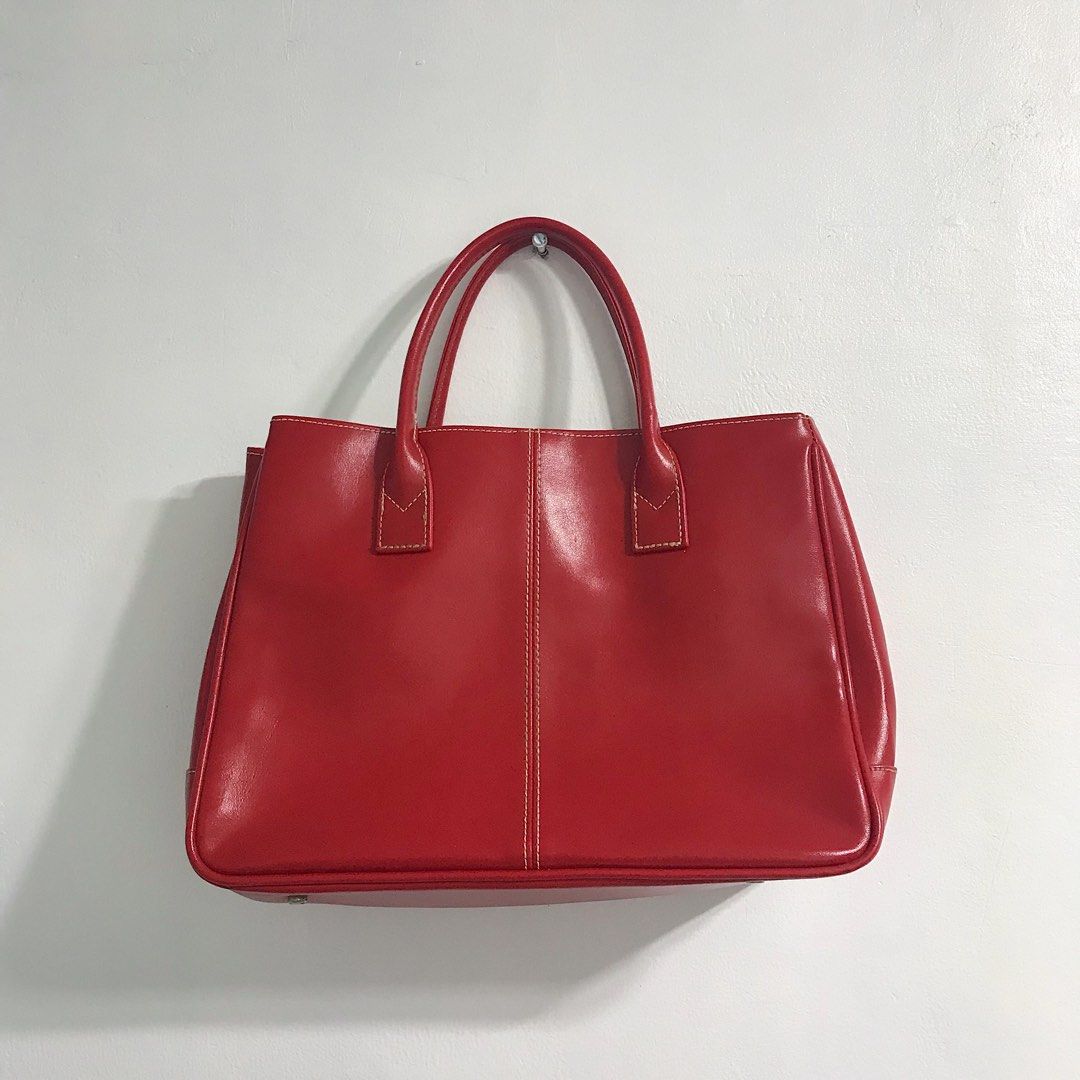 Red Top handle Bag, Women's Fashion, Bags & Wallets, Tote Bags on Carousell