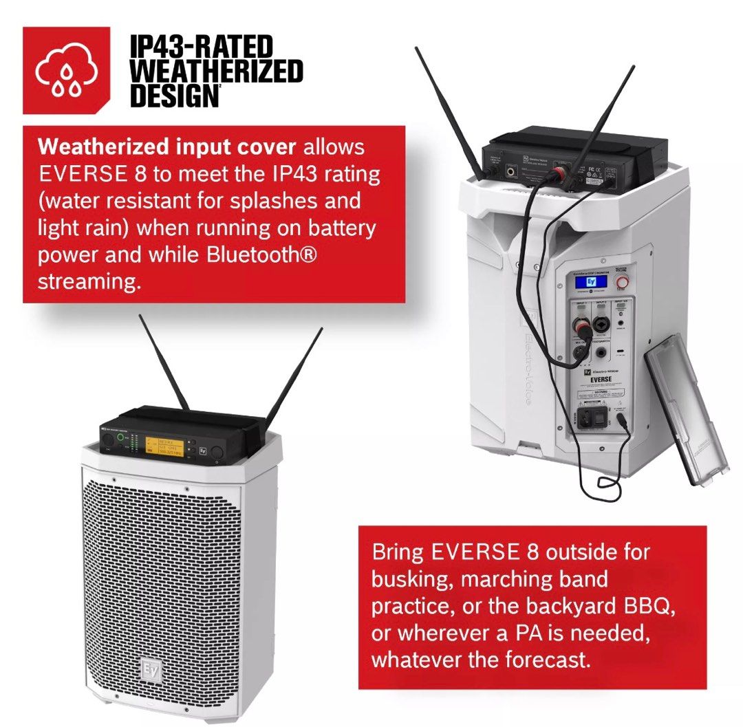 Rental Electro Voice EV EVERSE 8 Weatherized Battery powered rental-electro-voice-ev-everse-8-weatherized-battery-powered