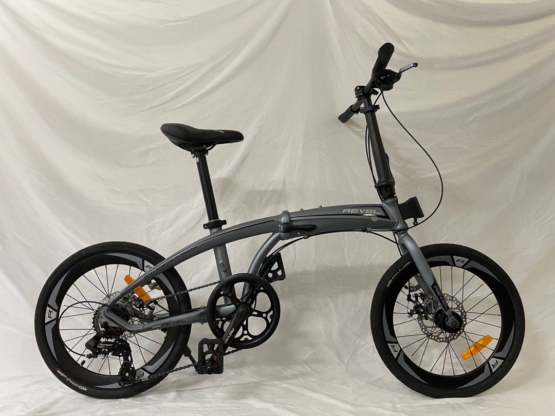 REVEL 20 Inch 8 Speeds 5 Colours Folding Foldable Bike Bicycle Gradient Silver Colour