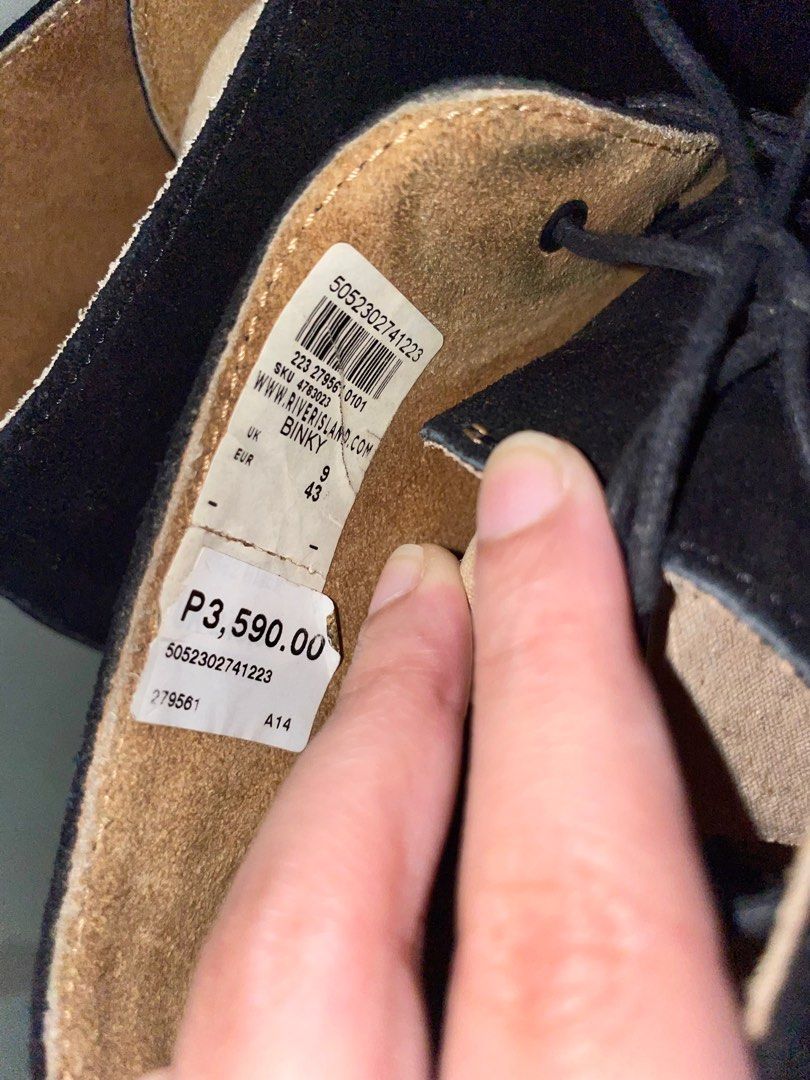 River island discount black suede shoes