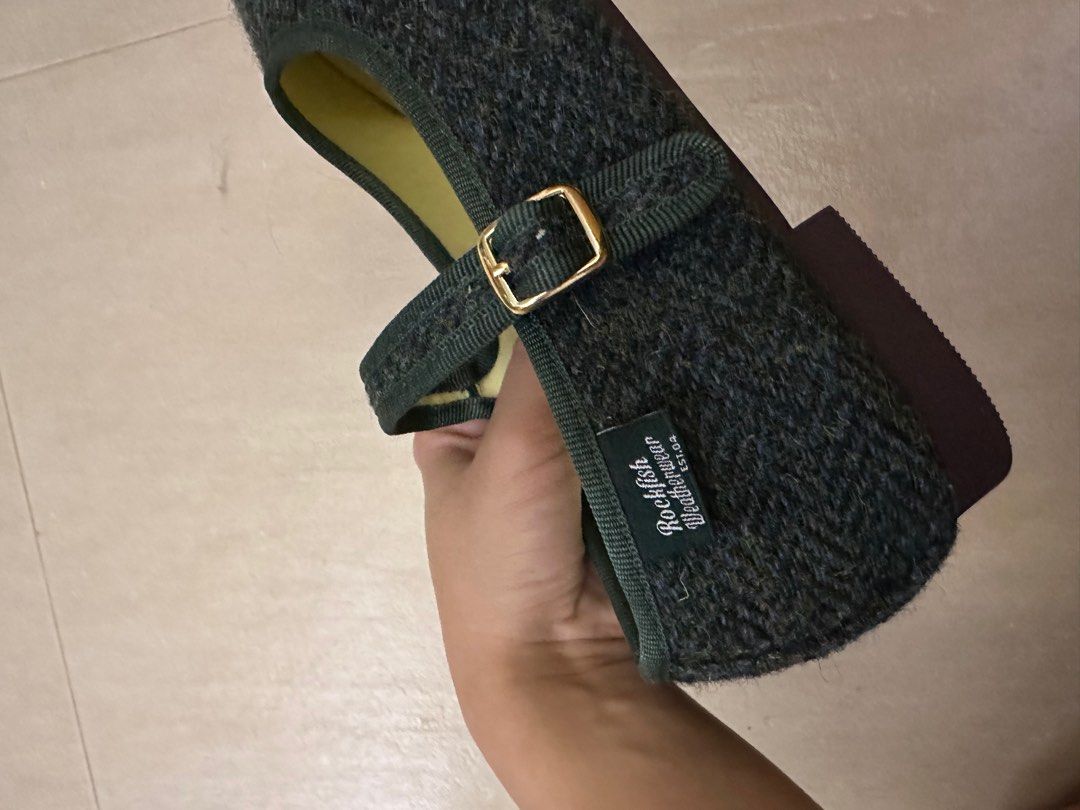 Rockfish x Harris Tweed Mary Jane Green, 女裝, 鞋, 平底鞋 Carousell