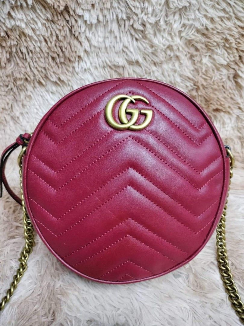 Gucci red round 2025 bag