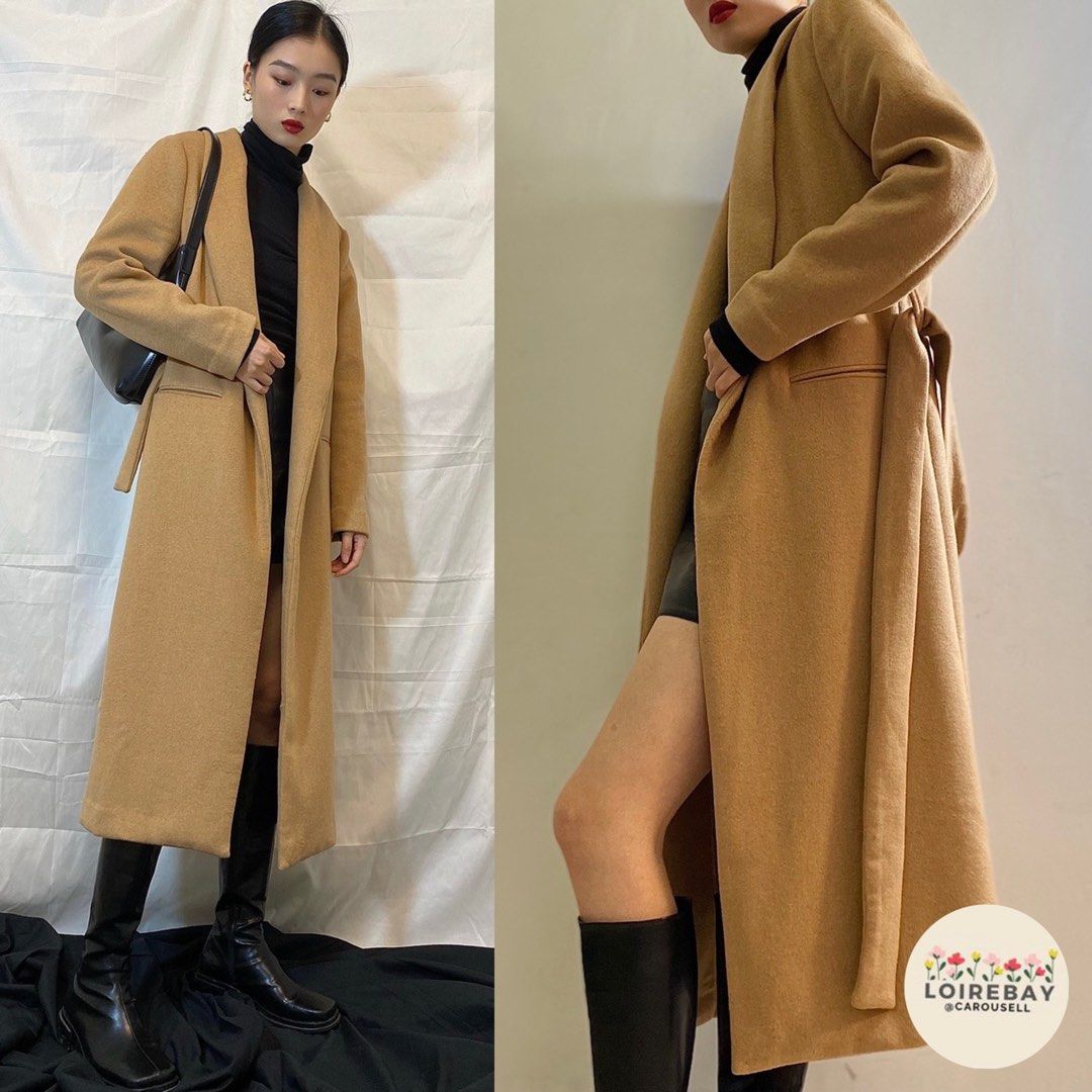 Reformation camel coat sale