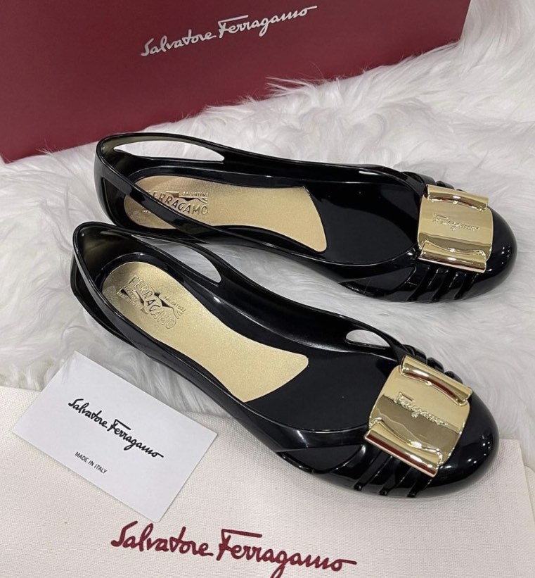Ferragamo jelly flat cheap