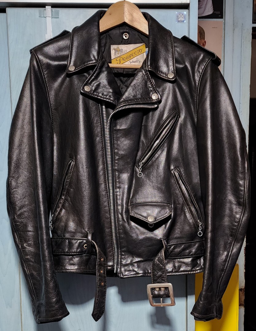 Schott Perfecto 118 - Size 36 (Leather biker jacket), Men's Fashion ...