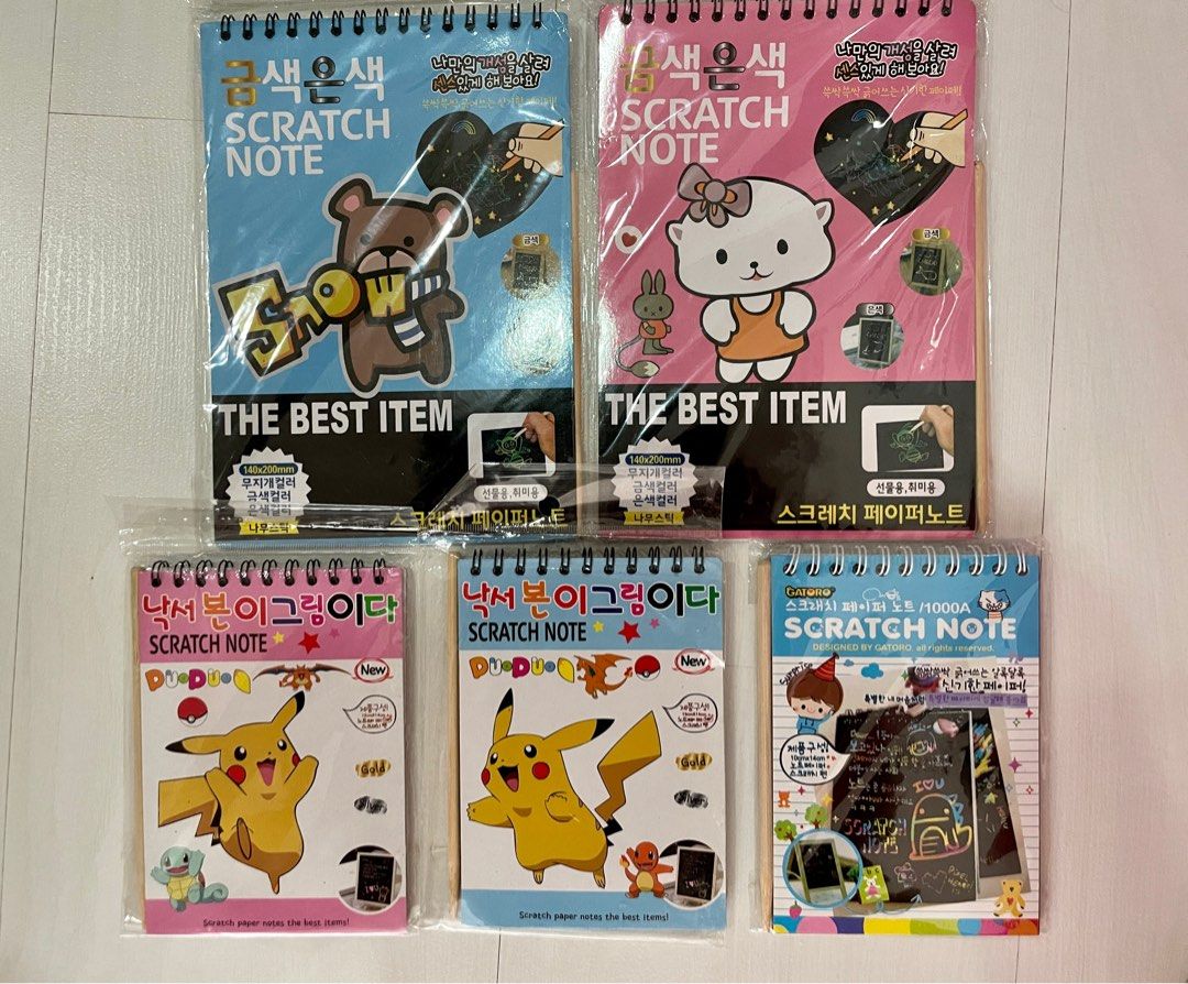 Scratch note (Category: Other Stationery & Craft) located in Singapore. Submitted by seow07 (Listing ID 1207048654, Image 1). Description: - Larger scratch notes are $1 each. Comes with 8 colourful scratch pages, 1 silver scratch page and 1 gold scratch page - Smaller scratch notes are $0.50 each Comes with 8 colourful scratch pages, 1 silver scratch page and 1 gold scratch page (lower right corner only comes with 10 colourful pages) - Get all 5 