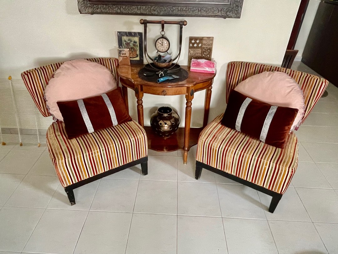 Set of fancy chairs x2, Furniture & Home Living, Furniture, Chairs on