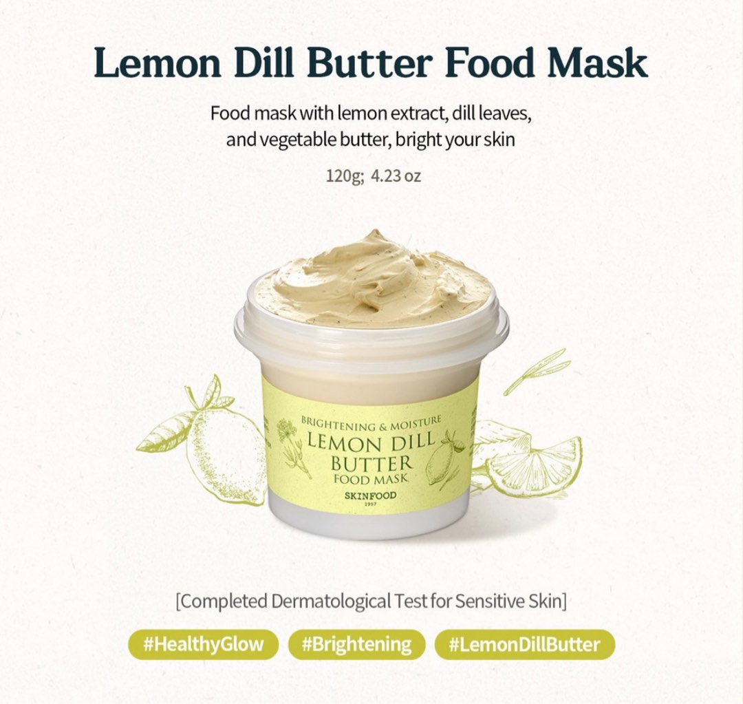 SKINFOOD MASK LEMON DILL BUTTER, Beauty & Personal Care, Face, Face