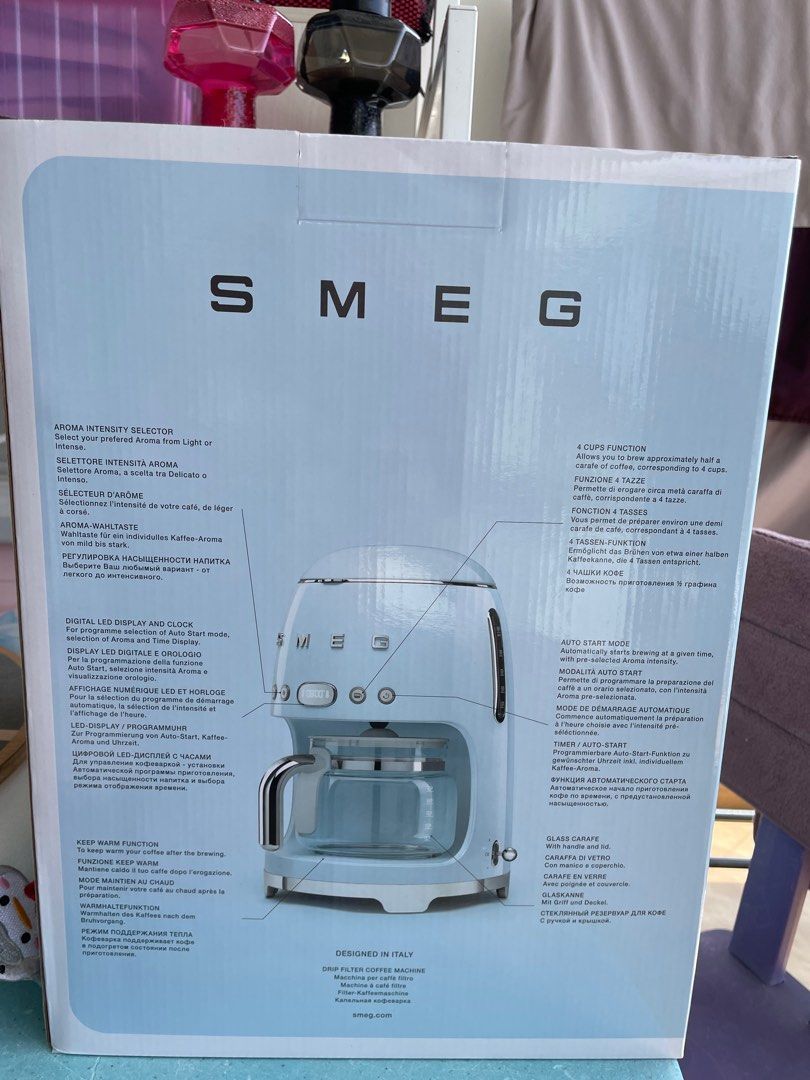SMEG drip filter coffee machine, TV & Home Appliances, Kitchen