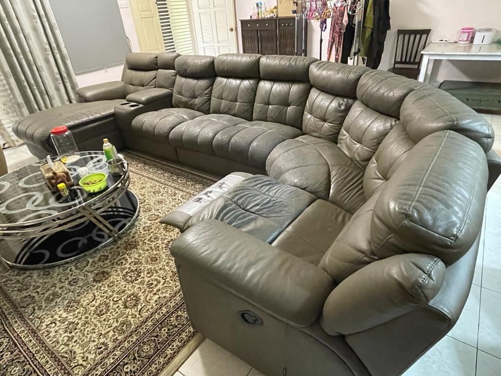 8 seater outlet recliner sofa