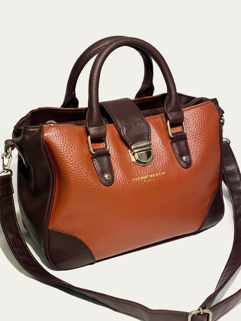 Sophie Martin Paris Brown Office Sling Shoulder Bag
