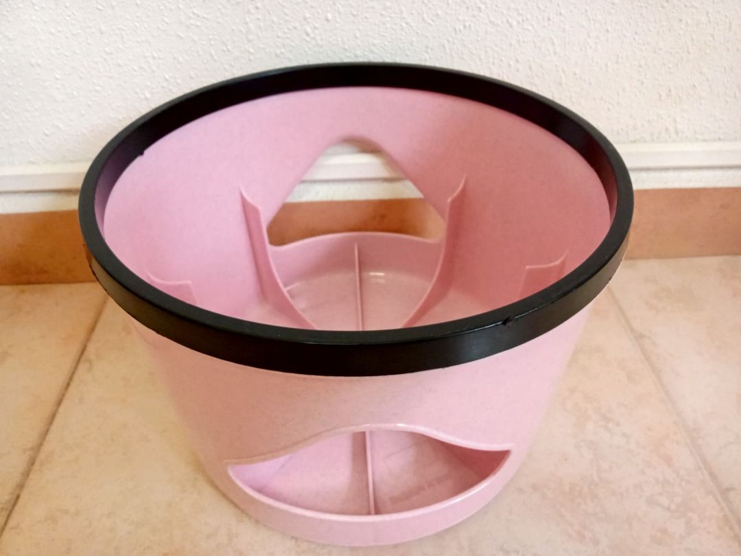 Stool (Durable Plastic) (Category: Chairs) located in Singapore. Submitted by derrickghp (Listing ID 1206990713, Image 3). Description: • 1 x Stool (Durable Plastic) • Pink (Glossy Finish) • Top 23cm (Dia), Bottom 26cm (Dia) • 18cm (H) • Clearing items as moving to smaller BTO flat • Hope the items serve you well • Thanks for your support to REUSE .