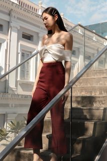 Style Soiree Reanna Ribbon Top In White