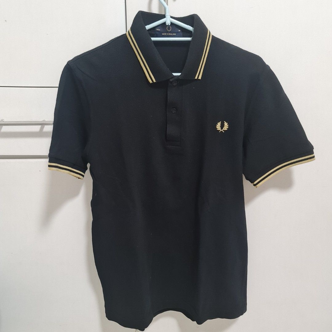 SUPER SALE Original Fred Perry Black Polo Shirt for Men Men s