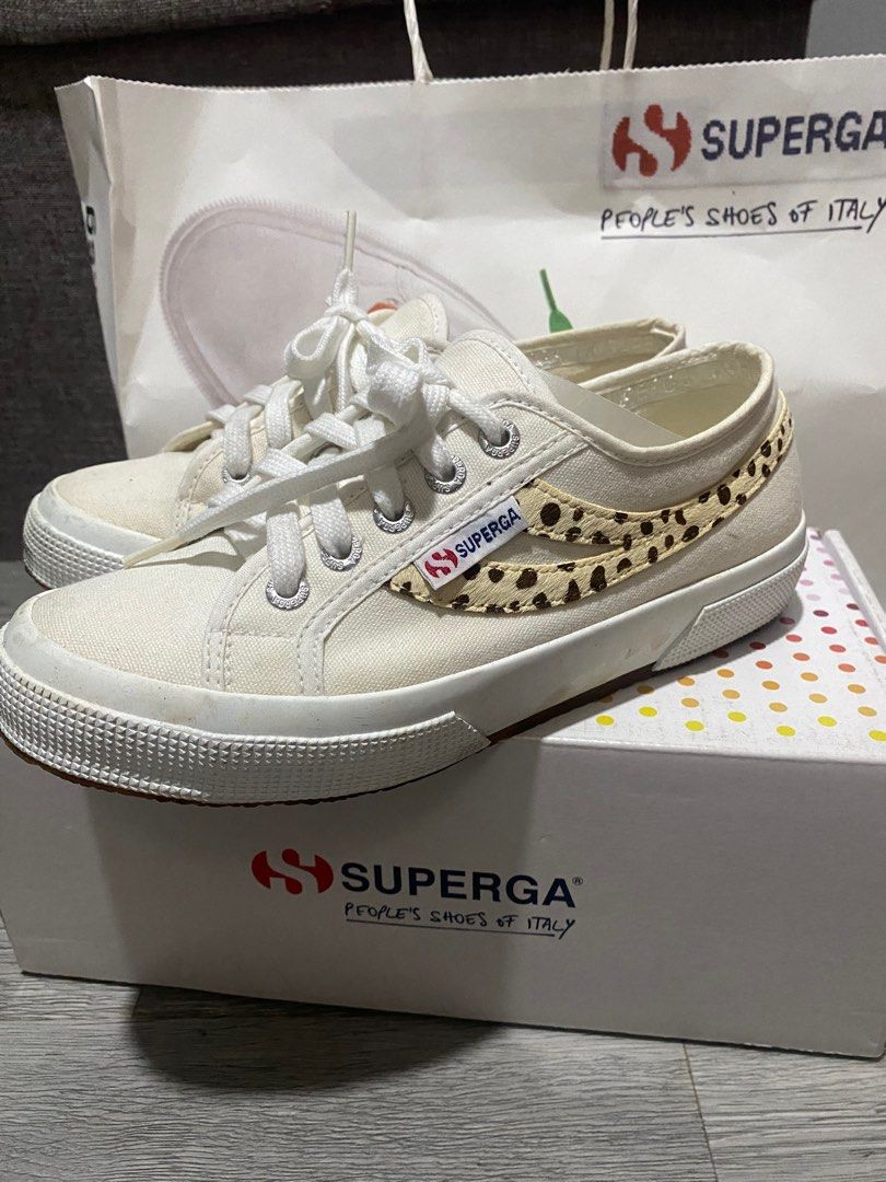 Superga White Dalmatian Sneakers Women s Fashion Footwear