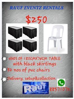 Tables & chairs rental