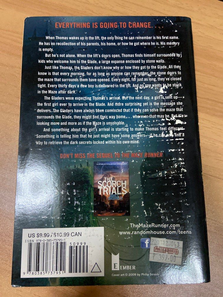 The Maze Runner by James Dashner, Hobbies & Toys, Books & Magazines ...