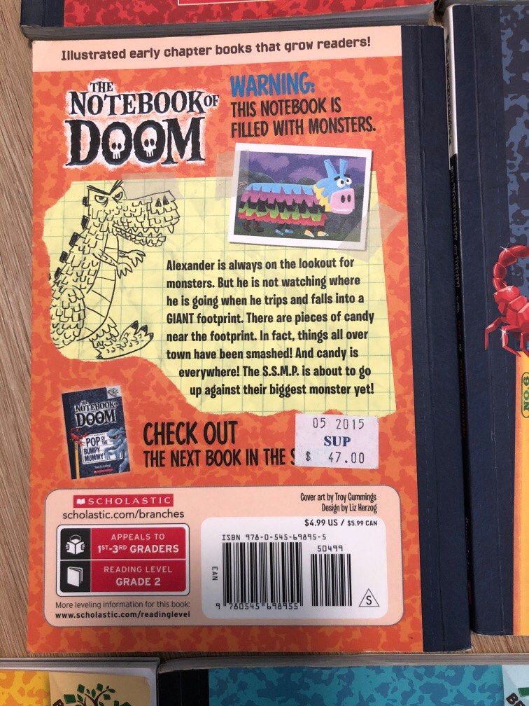 24 books The Notebook of doom &The Binder of doom & Eerie Elementary