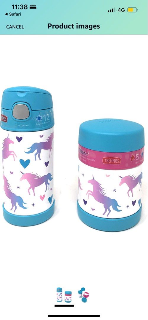 Thermos Funtainer Unicorn Bottle & Food Jar, Babies & Kids, Nursing